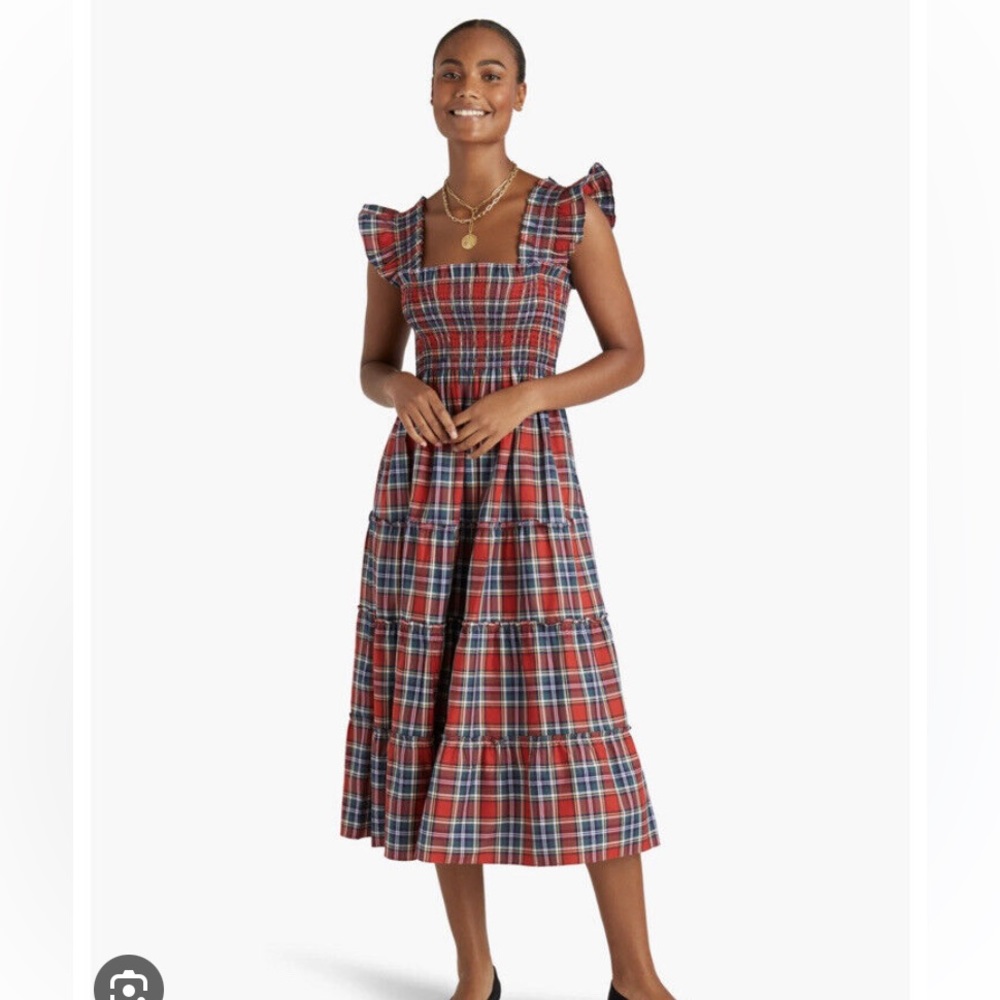 Hill House Home Red Tartan Ellie Dress size xxs